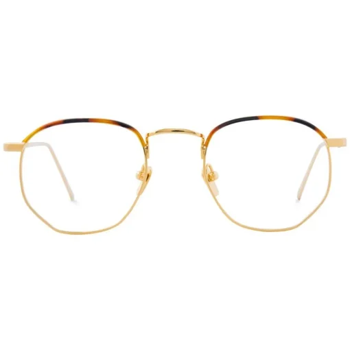 Linda Farrow - 586 C2 Angular Optical Frames - Gold - Eyewear - Avvenice