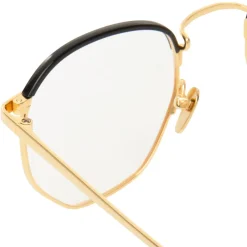 Linda Farrow - 586 C1 Angular Optical Frames - Gold - Eyewear - Avvenice^ Sunglasses & Eyewear