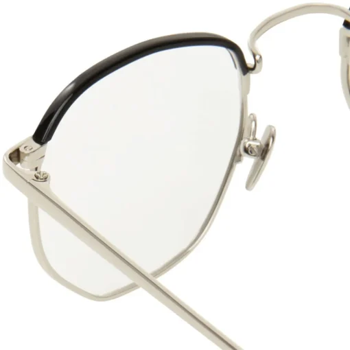 Linda Farrow - 586 C3 Angular Optical Frames - White Gold - Eyewear - Avvenice^ Sunglasses & Eyewear