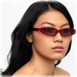 Linda Farrow - 960 C2 Angular Sunglasses - Red - Eyewear - Dazed Lila Moss Official - Avvenice