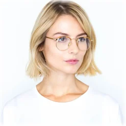 Linda Farrow - 586 C2 Angular Optical Frames - Gold - Eyewear - Avvenice