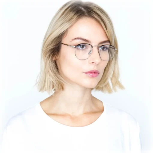 Linda Farrow - 586 C3 Angular Optical Frames - White Gold - Eyewear - Avvenice^ Sunglasses & Eyewear