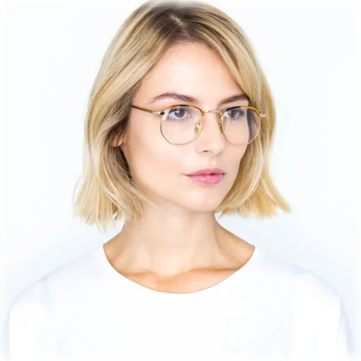 Linda Farrow - 586 C2 Angular Optical Frames - Gold - Eyewear - Avvenice