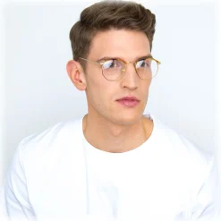 Linda Farrow - 586 C2 Angular Optical Frames - Gold - Eyewear - Avvenice