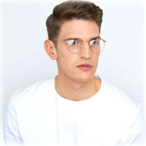 Linda Farrow - 586 C2 Angular Optical Frames - Gold - Eyewear - Avvenice