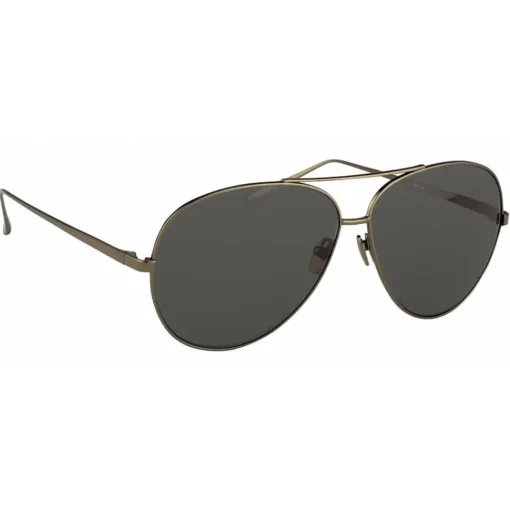 Linda Farrow - 398 C4 Aviator Sunglasses - Matt Yellow Gold - Eyewear - Kendall Jenner - Alessandra Ambrosio - Avvenice