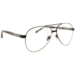 Linda Farrow - 533 C8 Aviator Optical Frames - Black - Eyewear - Avvenice