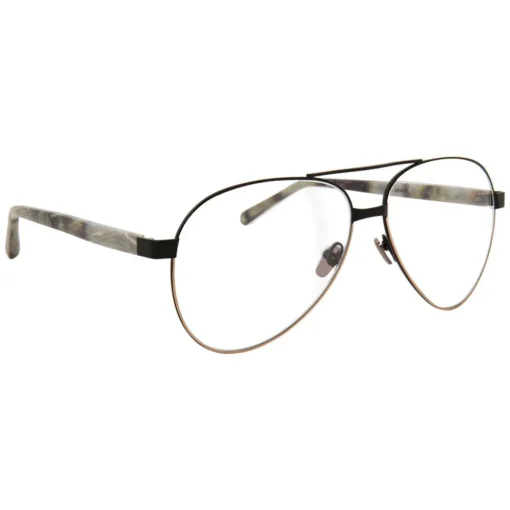 Linda Farrow - 533 C8 Aviator Optical Frames - Black - Eyewear - Avvenice