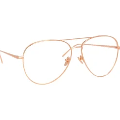 Linda Farrow - 751 C3 Aviator Optical Frames - Rose Gold - Eyewear - Avvenice
