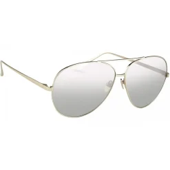 Linda Farrow - 398 C6 Aviator Sunglasses - Matt Yellow Gold - Eyewear - Kendall Jenner - Alessandra Ambrosio - Avvenice^ Sunglasses & Eyewear