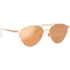 Linda Farrow - 804 C3 Aviator Sunglasses - Rose Gold - Eyewear - Avvenice^ Sunglasses & Eyewear