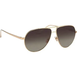 Linda Farrow - 501 C6 Aviator Sunglasses - Rose Gold - Eyewear - Avvenice^ Sunglasses & Eyewear