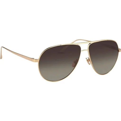Linda Farrow - 501 C6 Aviator Sunglasses - Rose Gold - Eyewear - Avvenice^ Sunglasses & Eyewear