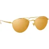 Linda Farrow - 876 C1 Aviator Sunglasses - Yellow Gold - Eyewear - Avvenice^ Sunglasses & Eyewear