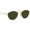Linda Farrow - 876 C4 Aviator Sunglasses - Yellow Gold - Eyewear - Avvenice^ Sunglasses & Eyewear