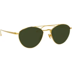 Linda Farrow - 876 C4 Aviator Sunglasses - Yellow Gold - Eyewear - Avvenice^ Sunglasses & Eyewear