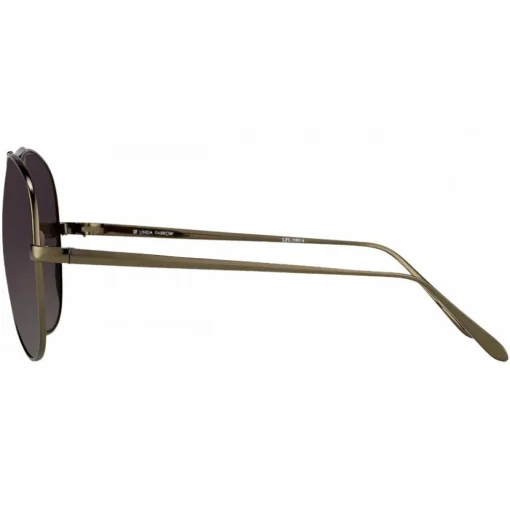 Linda Farrow - 398 C4 Aviator Sunglasses - Matt Yellow Gold - Eyewear - Kendall Jenner - Alessandra Ambrosio - Avvenice
