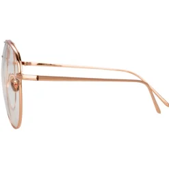 Linda Farrow - 751 C3 Aviator Optical Frames - Rose Gold - Eyewear - Avvenice