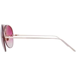Linda Farrow - 574 C7 Aviator Sunglasses - Rose Gold - Eyewear - Avvenice^ Sunglasses & Eyewear