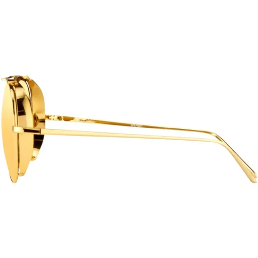 Linda Farrow - 426 C1 Aviator Sunglasses - Yellow Gold - Eyewear - Avvenice^ Sunglasses & Eyewear