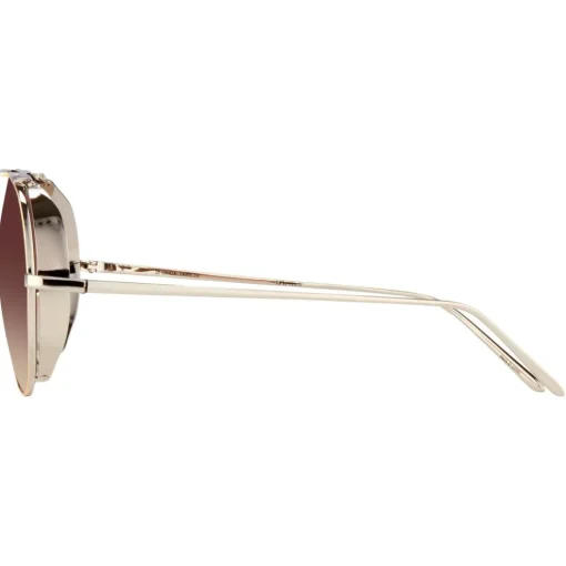 Linda Farrow - 426 C6 Aviator Sunglasses - Yellow Gold - Eyewear - Avvenice^ Sunglasses & Eyewear