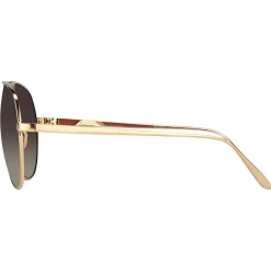 Linda Farrow - 501 C6 Aviator Sunglasses - Rose Gold - Eyewear - Avvenice^ Sunglasses & Eyewear