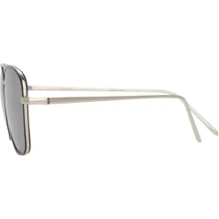 Linda Farrow - 559 C2 Aviator Sunglasses - White Gold & Black - Eyewear - Avvenice^ Sunglasses & Eyewear