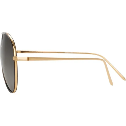 Linda Farrow - 702 C4 Aviator Sunglasses - Yellow Gold - Eyewear - Avvenice^ Sunglasses & Eyewear