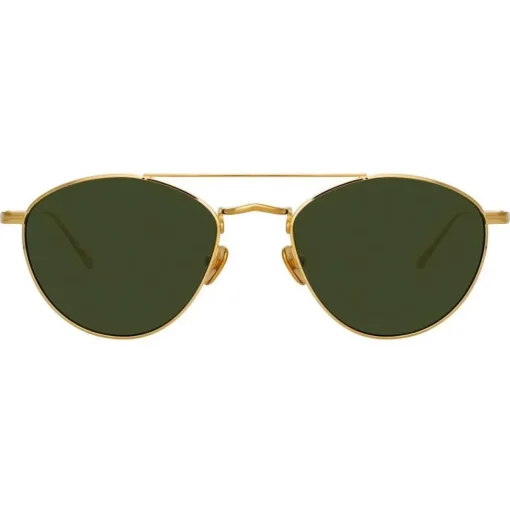 Linda Farrow - 876 C4 Aviator Sunglasses - Yellow Gold - Eyewear - Avvenice^ Sunglasses & Eyewear