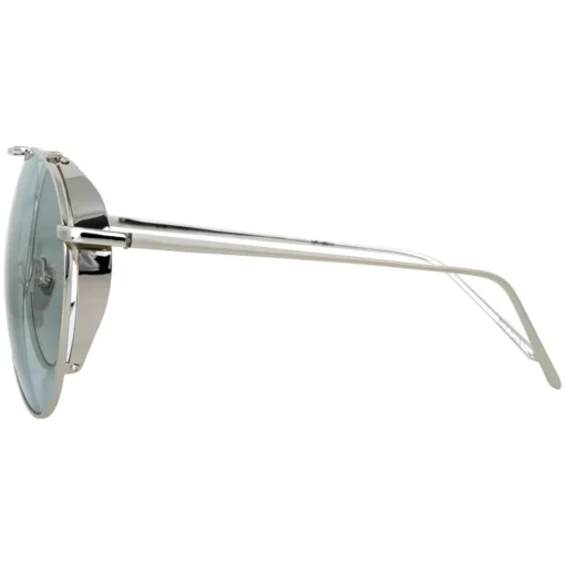 Linda Farrow - 425 C14 Aviator Sunglasses - White Gold - Eyewear - Avvenice