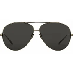Linda Farrow - 398 C4 Aviator Sunglasses - Matt Yellow Gold - Eyewear - Kendall Jenner - Alessandra Ambrosio - Avvenice