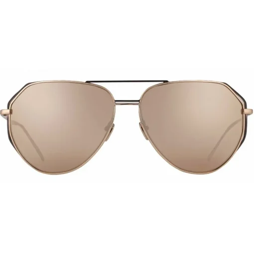 Linda Farrow - 351 C7 Aviator Sunglasses - Rose Gold - Eyewear - Avvenice