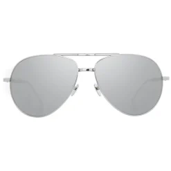 Linda Farrow - 518 C2 Aviator Sunglasses - White Gold - Eyewear - Avvenice
