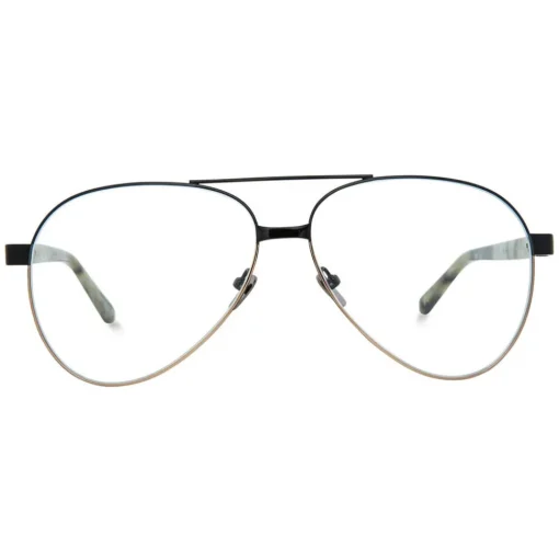 Linda Farrow - 533 C8 Aviator Optical Frames - Black - Eyewear - Avvenice