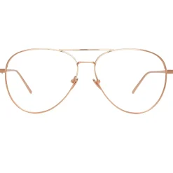 Linda Farrow - 751 C3 Aviator Optical Frames - Rose Gold - Eyewear - Avvenice