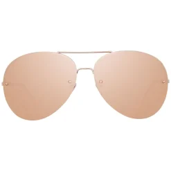 Linda Farrow - 574 C3 Aviator Sunglasses - Rose Gold - Eyewear - Avvenice