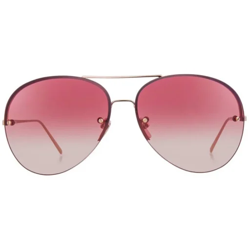 Linda Farrow - 574 C7 Aviator Sunglasses - Rose Gold - Eyewear - Avvenice^ Sunglasses & Eyewear