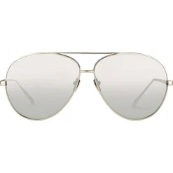 Linda Farrow - 398 C6 Aviator Sunglasses - Matt Yellow Gold - Eyewear - Kendall Jenner - Alessandra Ambrosio - Avvenice^ Sunglasses & Eyewear