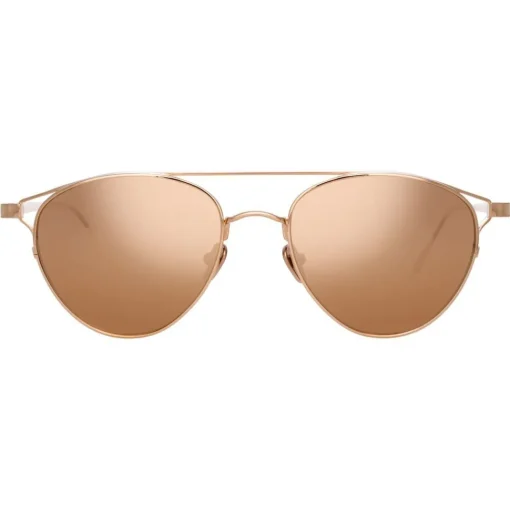 Linda Farrow - 804 C3 Aviator Sunglasses - Rose Gold - Eyewear - Avvenice^ Sunglasses & Eyewear