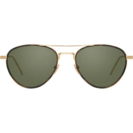 Linda Farrow - 739 C4 Aviator Sunglasses - Yellow Gold and Tortoiseshell - Eyewear - Avvenice^ Sunglasses & Eyewear