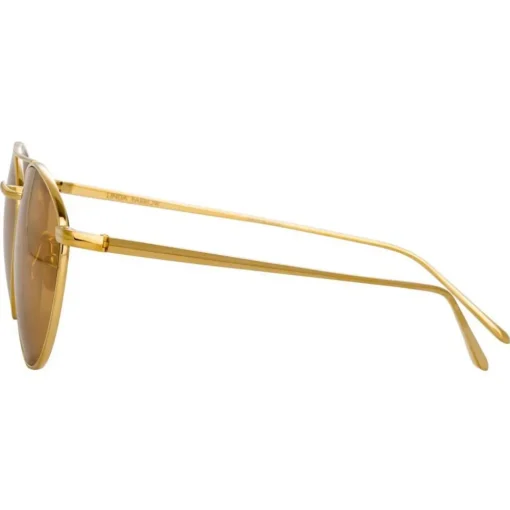Linda Farrow - 876 C1 Aviator Sunglasses - Yellow Gold - Eyewear - Avvenice^ Sunglasses & Eyewear