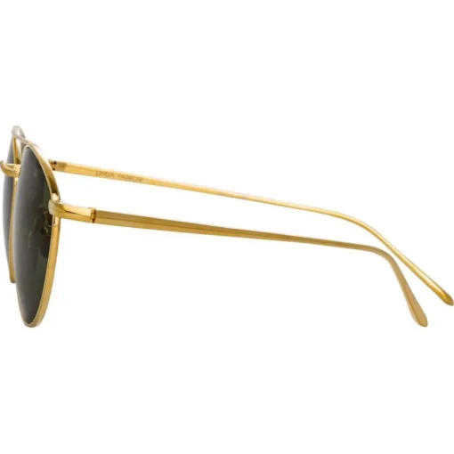 Linda Farrow - 876 C4 Aviator Sunglasses - Yellow Gold - Eyewear - Avvenice^ Sunglasses & Eyewear
