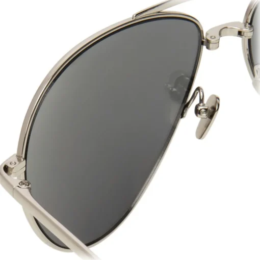 Linda Farrow - 518 C2 Aviator Sunglasses - White Gold - Eyewear - Avvenice