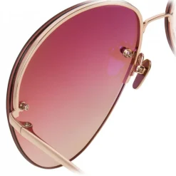 Linda Farrow - 574 C7 Aviator Sunglasses - Rose Gold - Eyewear - Avvenice^ Sunglasses & Eyewear