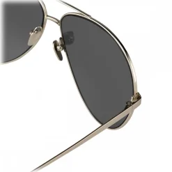Linda Farrow - 398 C6 Aviator Sunglasses - Matt Yellow Gold - Eyewear - Kendall Jenner - Alessandra Ambrosio - Avvenice^ Sunglasses & Eyewear