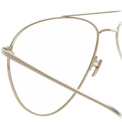 Linda Farrow - 744 C9 Aviator Optical Frames - Yellow Gold and White Gold - Eyewear - Avvenice^ Sunglasses & Eyewear