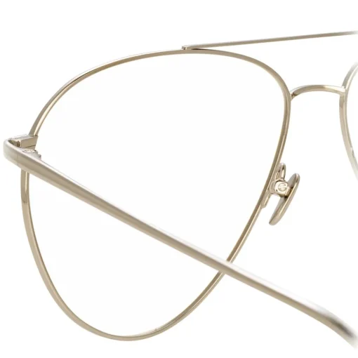 Linda Farrow - 744 C9 Aviator Optical Frames - Yellow Gold and White Gold - Eyewear - Avvenice^ Sunglasses & Eyewear