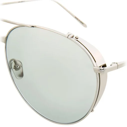 Linda Farrow - 425 C14 Aviator Sunglasses - White Gold - Eyewear - Avvenice