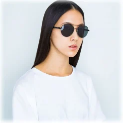 Linda Farrow - 559 C6 Aviator Sunglasses - Black - Eyewear - Avvenice
