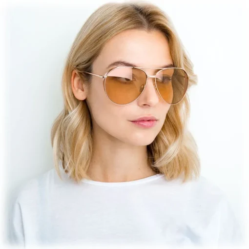 Linda Farrow - 425 C15 Aviator Sunglasses - Rose Gold - Eyewear - Avvenice^ Sunglasses & Eyewear